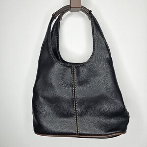 Nine West Black Pebbled Faux Leather Mini Hobo Shoulder Bag – Y2k 90's Style